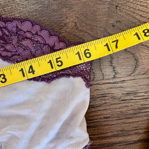 Y2K Purple Mesh Lace Trim Cami Tank Top Vintage Grunge Fairy Earthy Whimsigoth - Picture 7 of 8